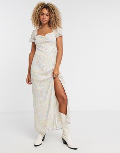 Кремовое платье-рубашка мидакси в стиле oversized от Vero Moda-Бежевый