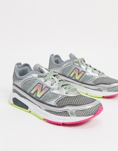 Серебристые кроссовки New Balance X-Racer-Серебряный