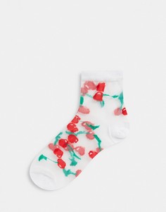 Сетчатые носки ASOS DESIGN-Белый