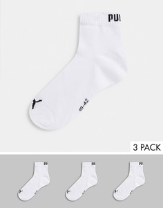 Набор из 3 пар белых носков Puma-Белый