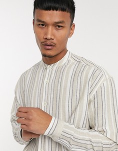 Рубашка в стиле 90-х с полосками ASOS DESIGN-Бежевый