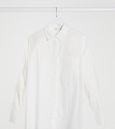 Белая хлопковая рубашка бойфренда ASOS DESIGN Maternity-Белый