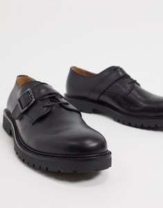 Черные кожаные туфли H by Hudson-Черный