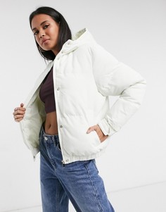 Дутая куртка с капюшоном Brave Soul-Белый