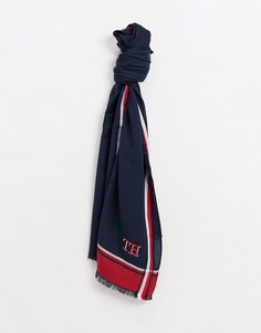 Шарф с полосками Tommy Hilfiger-Синий
