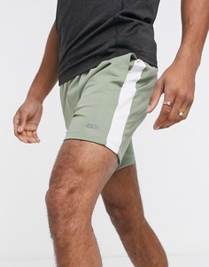 Спортивные шорты скинни с полосой по бокам ASOS 4505-Зеленый