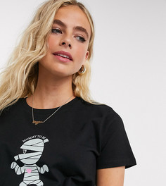 Футболка на Хэллоуин с принтом мумии ASOS DESIGN Maternity-Черный