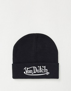 Черная шапка-бини с логотипом Von Dutch-Черный