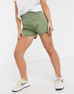 Трикотажные шорты для бега цвета хаки Fashionkilla-Зеленый