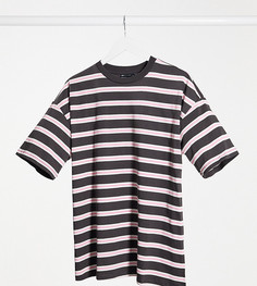 Темно-серая oversized-футболка в полоску ASOS DESIGN Maternity​​​​​​​-Мульти