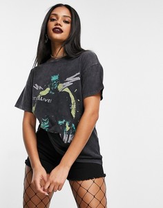 Футболка с принтом Франкенштейна ASOS DESIGN Halloween-Серый