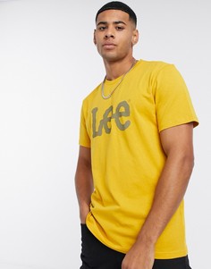 Футболка с логотипом Lee-Желтый