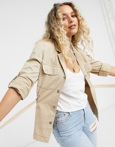 Светло-коричневая куртка в стиле сафари с поясом Vero Moda-Светло-коричневый