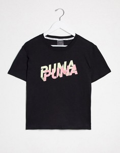Черная футболка с логотипом Puma Training-Черный