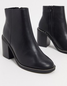 Черные ботинки на каблуке ASOS DESIGN-Черный
