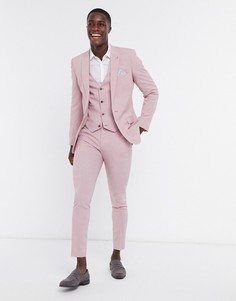 Розовый супероблегающий жилет ASOS DESIGN wedding