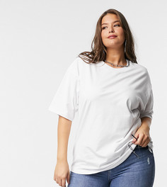 Белая свободная футболка ASOS DESIGN Curve-Белый