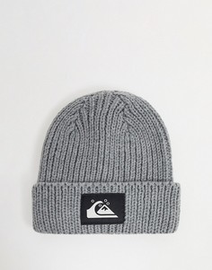 Серая шапка-бини с логотипом Quiksilver-Серый