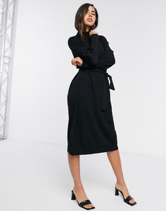 Черное платье-джемпер с объемными рукавами Gestuz-Черный