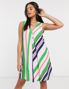 Платье-туника мини в полоску Ted Baker-Розовый