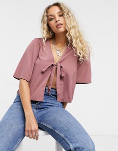Розовый топ с завязкой Vero Moda