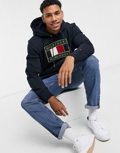 Темно-синий худи с нашивкой-логотипом Tommy Hilfiger