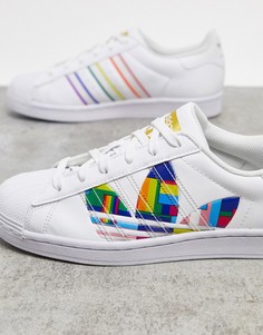 Белые кроссовки adidas Originals Pride Superstar-Белый