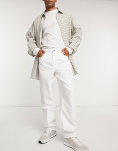 Белые свободные джинсы ASOS DESIGN-Белый