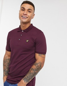 Бордовое приталенное поло Lyle & Scott-Красный