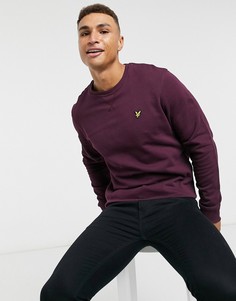 Бордовый свитшот с круглым вырезом Lyle & Scott-Красный