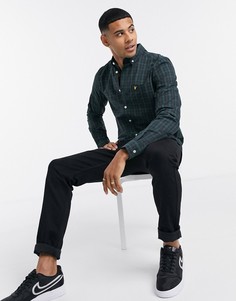 Зеленая рубашка в клетку Lyle & Scott-Зеленый
