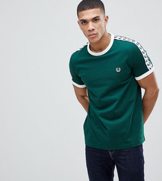 Зеленая футболка с кантом Fred Perry Sports Authentic-Зеленый