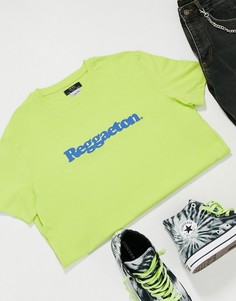 Зеленая футболка Bershka-Зеленый