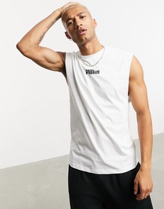 Белая майка с логотипом Puma-Белый