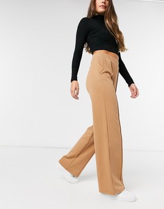 Коричневые широкие брюки Stradivarius-Коричневый