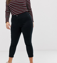 Укороченные брюки скинни с карманами на молнии по бокам ASOS DESIGN Curve-Черный