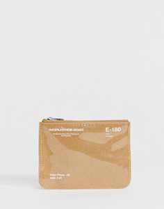 Бежевый бумажник на молнии с пластиковой отделкой ASOS DESIGN