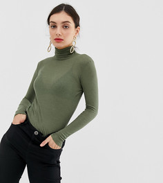 Трикотажный пуловер-водолазка Benetton-Зеленый
