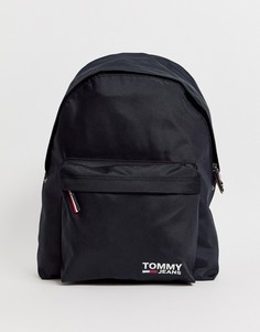 Черный рюкзак с фирменной полосатой отделкой Tommy Jeans