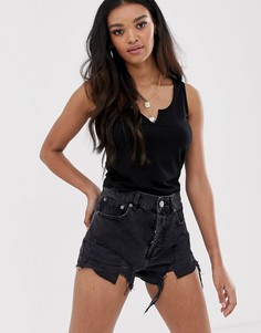 Черный кроп-топ ASOS DESIGN Hourglass