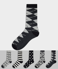 5 пар носков с принтом HS by Happy Socks-Мульти