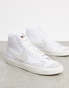 Кроссовки белого/бежевого цвета Nike Blazer 77-Белый