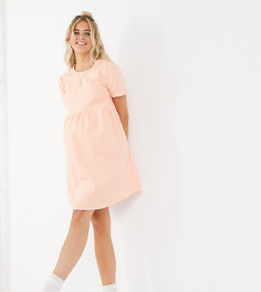 Свободное джинсовое платье кораллового цвета ASOS DESIGN Maternity-Кремовый