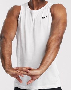 Белая майка с логотипом-галочкой Nike Training-Белый