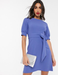 Лавандовое платье мини с объемными рукавами Closet-Фиолетовый