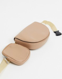 Светло-коричневая сумка-кошелек из искусственной кожи ASOS DESIGN-Светло-коричневый