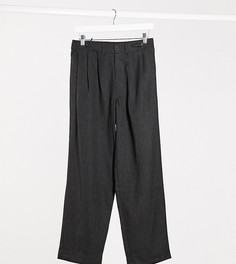 Серые широкие строгие брюки Reclaimed Vintage inspired-Светло-бежевый