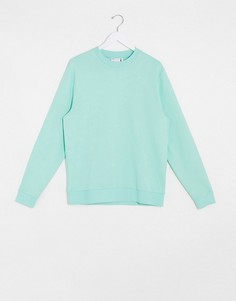 Пастельно-зеленый свитшот из органического хлопка ASOS DESIGN