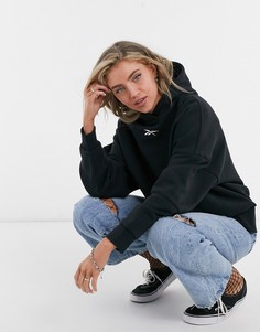 Oversized-худи черного цвета Reebok Training-Черный
