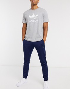 Темно-синие джоггеры скинни adidas Originals-Темно-синий